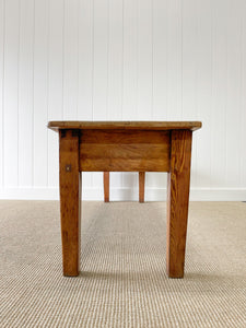 A Large Antique English Country Pine Rustic Coffee Table c1890