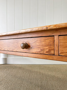 A Large Antique English Country Pine Rustic Coffee Table c1890