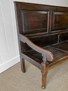 A Large 18th Century English Oak Settle