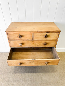 An Antique English Pine Chest of Drawers/Dresser