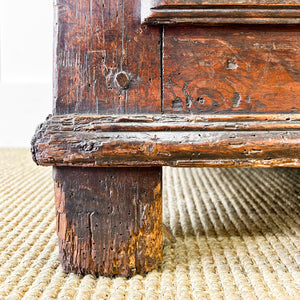 An English Oak Mule Chest Trunk or Blanket Box c1800