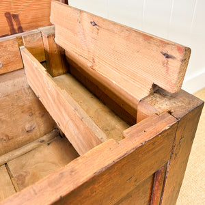 An English Oak Mule Chest Trunk or Blanket Box c1800