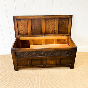 An English Oak Mule Blanket Box or Coffee Table