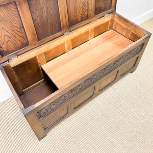 An English Oak Mule Blanket Box or Coffee Table