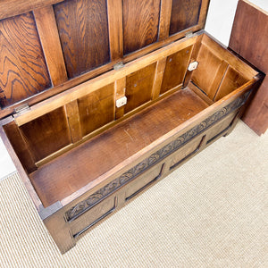 An English Oak Mule Blanket Box or Coffee Table