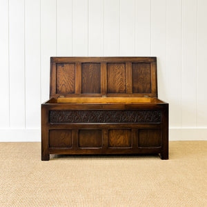 An English Oak Mule Blanket Box or Coffee Table