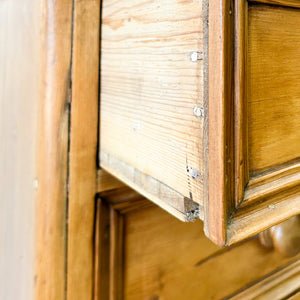 An English Pine Chest of Drawers with Gallery c1880