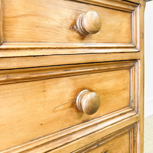 An English Pine Chest of Drawers with Gallery c1880