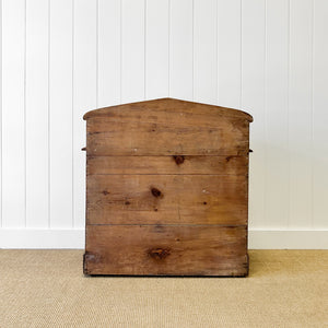 An English Pine Chest of Drawers with Gallery c1880