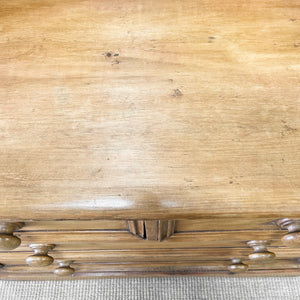 An English Pine Chest of Drawers with Gallery c1880