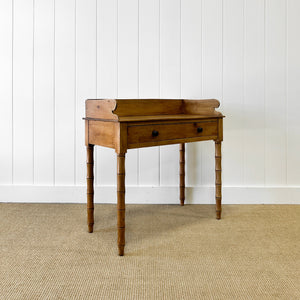 An English Country Pine Console Table with Faux Bamboo Legs