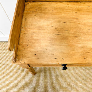 An English Country Pine Console Table with Faux Bamboo Legs