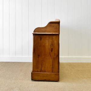 An English Pine Chest of Drawers with Gallery c1880