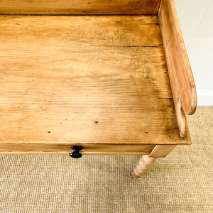 An English Country Pine Console Table with Faux Bamboo Legs