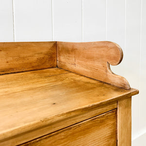 An English Country Pine Console Table with Faux Bamboo Legs