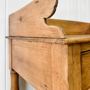 An English Country Pine Console Table with Faux Bamboo Legs