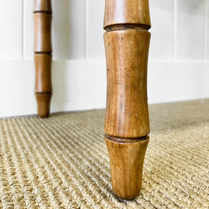 An English Country Pine Console Table with Faux Bamboo Legs