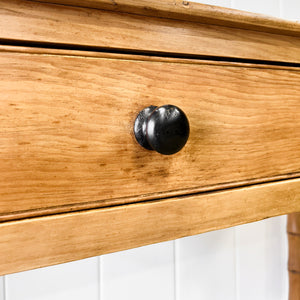 An English Country Pine Console Table with Faux Bamboo Legs