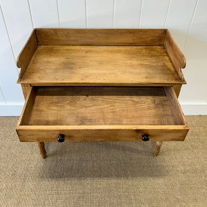 An English Country Pine Console Table with Faux Bamboo Legs