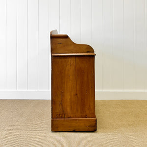 An English Pine Chest of Drawers with Gallery c1880