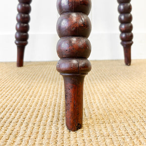 An Antique English Cricket Table 21.5" Round c1890