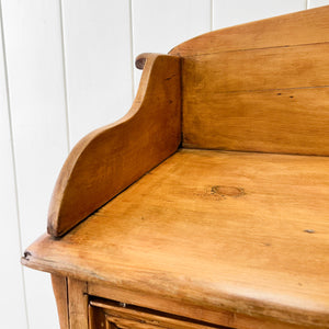 An English Pine Chest of Drawers with Gallery c1880