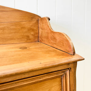 An English Pine Chest of Drawers with Gallery c1880