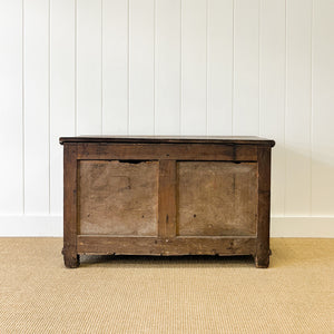 An English Oak Mule Chest Trunk or Blanket Box c1800