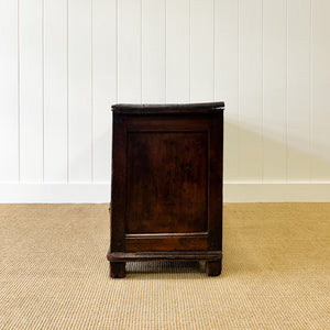 An English Oak Mule Chest Trunk or Blanket Box c1800