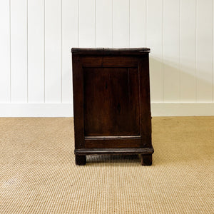 An English Oak Mule Chest Trunk or Blanket Box c1800