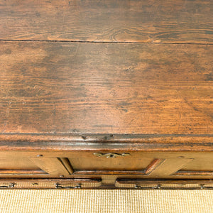 An English Oak Mule Chest Trunk or Blanket Box c1800