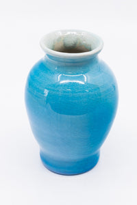 A Beautiful Blue Jewel-like Art Pottery Vase c1949