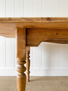 A Large Antique 8 ft English Pine Farmhouse Table