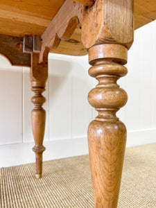 A Large Antique 8 ft English Pine Farmhouse Table