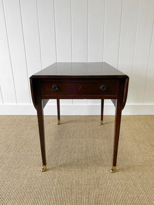 Antique English Drop Leaf Table with Drawer