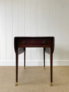 Antique English Drop Leaf Table with Drawer