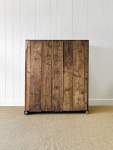 A Large English Pine Chest of Drawers Dresser on Plinth Base c1890