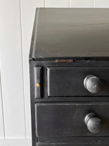 A Beautiful Black English Oak Drop Front Desk