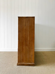 A Large English Pine Chest of Drawers Dresser on Plinth Base c1890