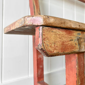 A Good and Rustic Bench with Back - 6 ft Long