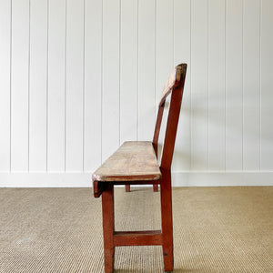 A Good and Rustic Bench with Back - 6 ft Long