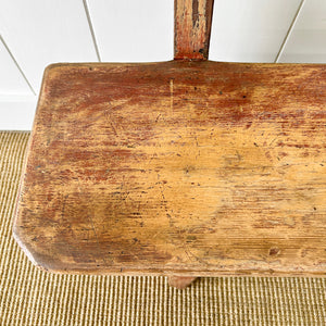 A Good and Rustic Bench with Back - 6 ft Long