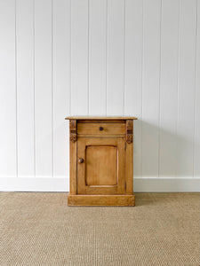 A Charming English Pine Bedside Cabinet c1890