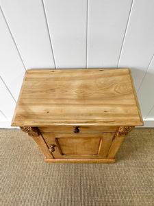 A Charming English Pine Bedside Cabinet c1890