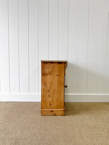 A Charming English Pine Bedside Cabinet c1890