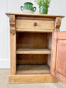 A Charming English Pine Bedside Cabinet c1890