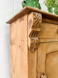 A Charming English Pine Bedside Cabinet c1890