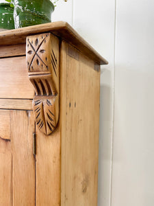 A Charming English Pine Bedside Cabinet c1890