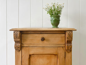 A Charming English Pine Bedside Cabinet c1890