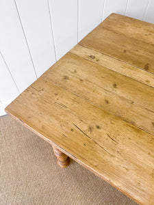 English Country Waxed Pine Nearly 6ft Dining Table